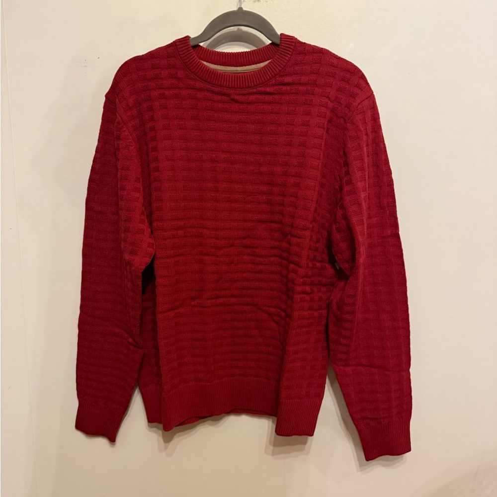 Classic Red Crewneck Sweater for Men